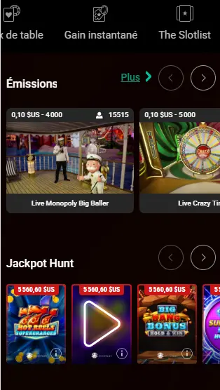 Inscription depuis un POKERSTARS CASINO
