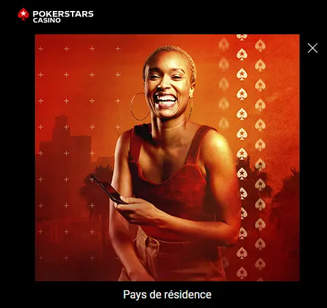 Accès via téléphone ou réseaux POKERSTARS CASINO